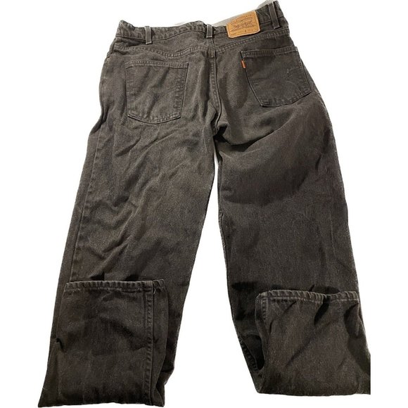 Vintage Levis 550 Jeans Mens 38x32 Black Orange Tab Made In USA 1997 - Picture 3 of 16